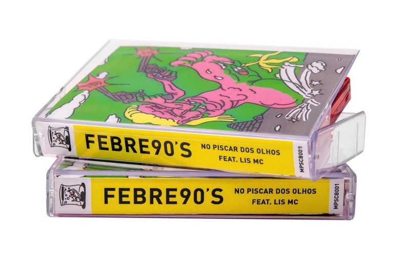 Fita cassete do single "No Piscar dos Olhos" do Febre90's