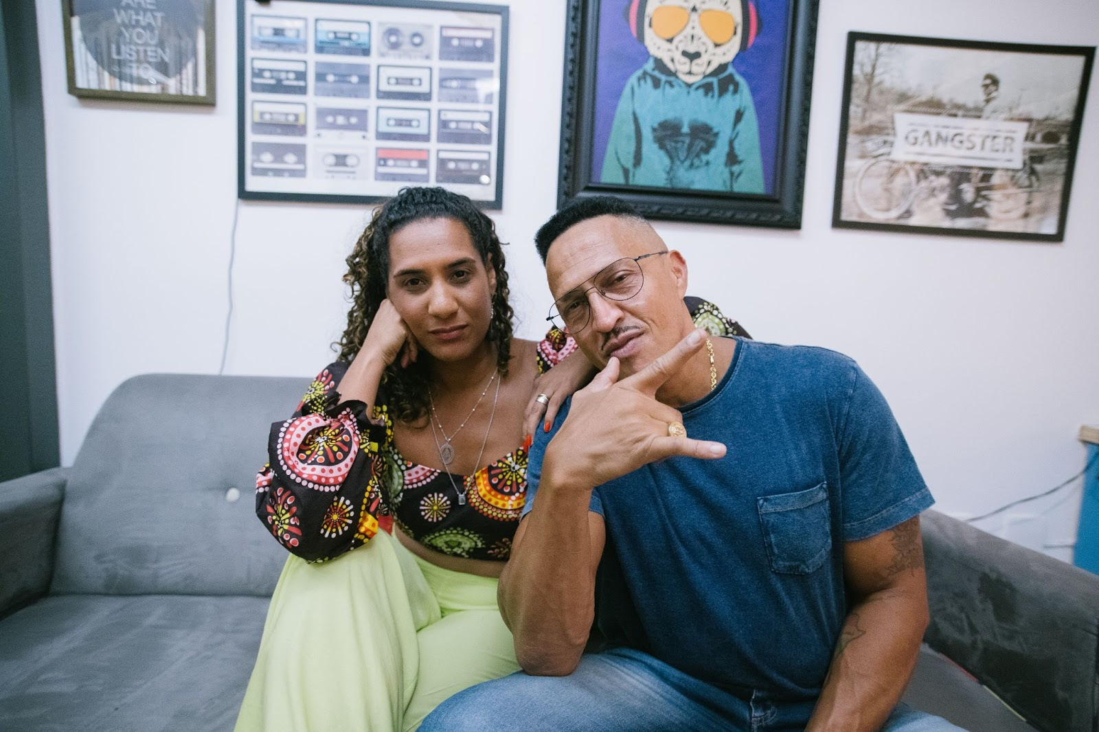 Anielle Franco e Mano Brown durante gravação do Mano a Mano (Foto: Jef Delgado)