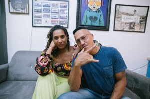 Anielle Franco e Mano Brown durante gravação do Mano a Mano (Foto: Jef Delgado)